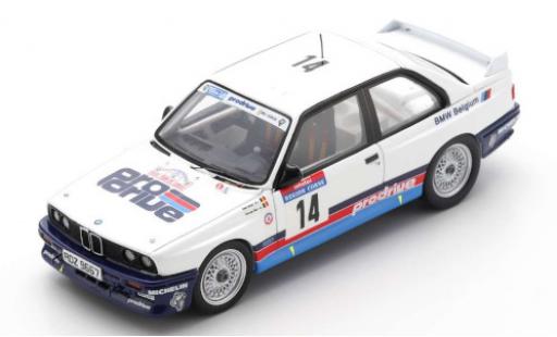 Bmw M3 1/43 Spark (E30) No.14 Belgium ProDrive Rallye WM Tour de Corse 1987 M.Duez/G.Biar miniature