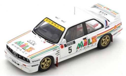 Bmw M3 1/43 Spark (E30) No.5 Prodrive Milk Energy Rallye WM Rallye Finnland 1988 A.Vatanen/B.Berglund miniature