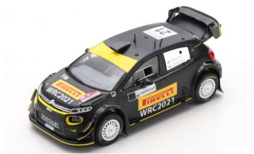 Miniature Citroen C3 1/43 Spark WRC No.21 SaintéLoc Racing Rallye WM Rallye Sardinien 2020 Reifentest Pirelli P.Solberg/A.Mikkelsen Citroen C3 1/43 Spark WRC No.21 SaintéLoc Racing Rallye WM Rallye Sardinien 2020 Reifentest Pirelli P.Solberg/A.Mikkelsen miniature