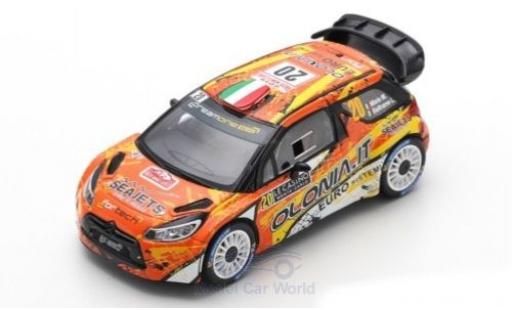 Miniature DS Automobiles DS3 1/43 Spark Citroen WRC No.20 DreamOne Racing WRC Rally Monte Carlo 2019 M.Miele/L.Beltrame DS Automobiles DS3 1/43 Spark Citroen WRC No.20 DreamOne Racing WRC Rally Monte Carlo 2019 M.Miele/L.Beltrame miniature