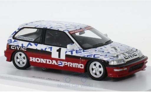 Honda Civic 1/43 Spark (EF9) Gr. N RHD No.1 Suzuka Test 1990 A.Senna miniature