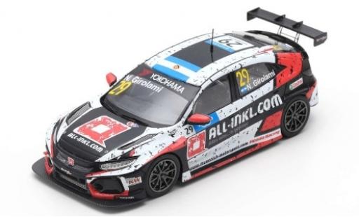 Miniature Honda Civic 1/43 Spark Type R TCR No.29 Münnich Motorsport ALL-INKL.-COM WTCR Hungaroring 2019 N.Girolami Honda Civic 1/43 Spark Type R TCR No.29 Münnich Motorsport ALL-INKL.-COM WTCR Hungaroring 2019 N.Girolami miniature