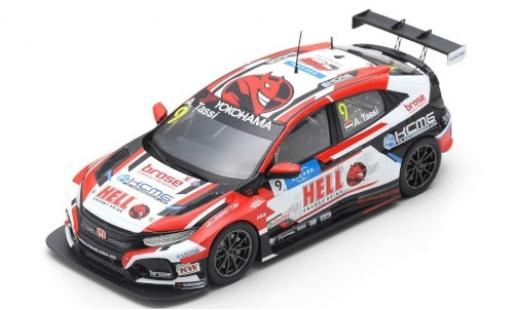 Miniature Honda Civic 1/43 Spark Type R TCR No.9 KCMG Hell Energy Drink WTCR Nürburgring 2019 A.Tassi Honda Civic 1/43 Spark Type R TCR No.9 KCMG Hell Energy Drink WTCR Nürburgring 2019 A.Tassi miniature