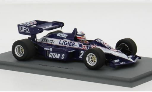 Miniature Ligier JS2 1/43 Spark 3 No.25 Formel 1 GP Brasilien 1984 1:43 Ligier JS2 1/43 Spark 3 No.25 Formel 1 GP Brasilien 1984 1:43 miniature