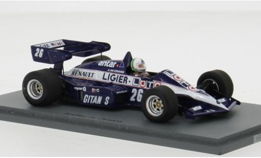 Miniature Ligier JS2 1/43 Spark 3 No.26 Formel 1 GP Südafrika 1984 1:43 Ligier JS2 1/43 Spark 3 No.26 Formel 1 GP Südafrika 1984 1:43 miniature