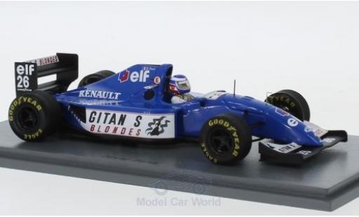 Miniature Ligier JS3 1/43 Spark 9B No.26 Gitanes Formel 1 GP Kanada 1994 mit Decals O.Panis Ligier JS3 1/43 Spark 9B No.26 Gitanes Formel 1 GP Kanada 1994 mit Decals O.Panis miniature