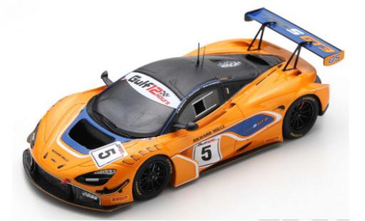 McLaren 720 1/43 Spark S GT3 No.5 12h Gulf 2018 B.Barnicoat/A.Parente/S.van Gisbergen miniature