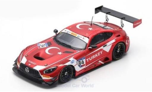 Miniature Mercedes AMG GT 1/43 Spark 3 No.34 RAM Racing FIA GT Nations Cup Bahrain 2018 Team Turkey S.Yoluc/A.Güven Mercedes AMG GT 1/43 Spark 3 No.34 RAM Racing FIA GT Nations Cup Bahrain 2018 Team Turkey S.Yoluc/A.Güven miniature