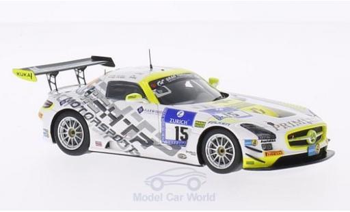 Miniature Mercedes SLS 1/43 Spark AMG GT3 No.15 HTP Motorsport GmbH 24h Nürburgring 2014 H.Primat/M.Götz/K.Heyer/R.Rehfeld Mercedes SLS 1/43 Spark AMG GT3 No.15 HTP Motorsport GmbH 24h Nürburgring 2014 H.Primat/M.Götz/K.Heyer/R.Rehfeld miniature