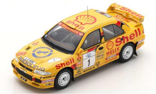 Mitsubishi Lancer 1/43 Spark Evolution III No.1 S Rallye WM Rallye Finnland 1995 T.Mäkinen/S.Harjanne miniature