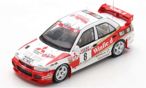 Miniature Mitsubishi Lancer 1/43 Spark Evolution III No.8 Winfield Rallye WM Rallye San Remo 1996 mit Decals D.Auriol/D.Giraudet Mitsubishi Lancer 1/43 Spark Evolution III No.8 Winfield Rallye WM Rallye San Remo 1996 mit Decals D.Auriol/D.Giraudet miniature