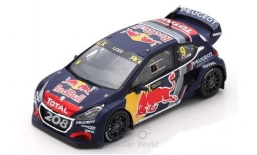 Miniature Peugeot 208 1/43 Spark WRX No.9 Team Total Red Bull World RX Belgien 2018 S.Loeb Peugeot 208 1/43 Spark WRX No.9 Team Total Red Bull World RX Belgien 2018 S.Loeb miniature