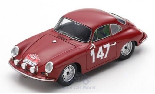 Porsche 356 1/43 Spark B 2000 GS-GT No.147 Rally Monte Carlo 1964 R.Buchet/M.Gauvin miniature