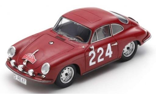 Porsche 356 1/43 Spark B T6 Carrera 2 No.224 Rally Monte Carlo 1964 G.Klass/H.Wencher miniature