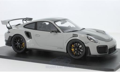 Miniature Porsche 991 GT2 RS 1/18 Spark 911 (.2) GT2 RS grise/carbon 2018 Weissach Package Porsche 991 GT2 RS 1/18 Spark 911 (.2) GT2 RS grise/carbon 2018 Weissach Package miniature