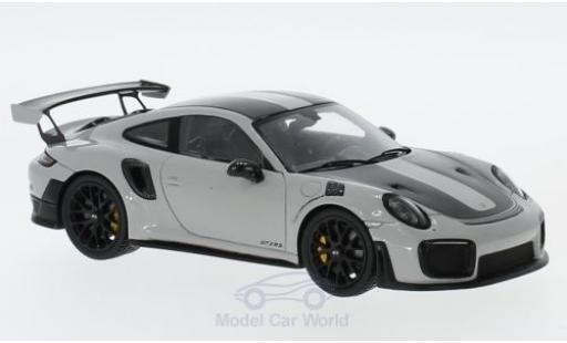Miniature Porsche 991 GT2 RS 1/43 Spark 911 ( II) GT2 RS grise/noire 2018 Weissach Package Porsche 991 GT2 RS 1/43 Spark 911 ( II) GT2 RS grise/noire 2018 Weissach Package miniature