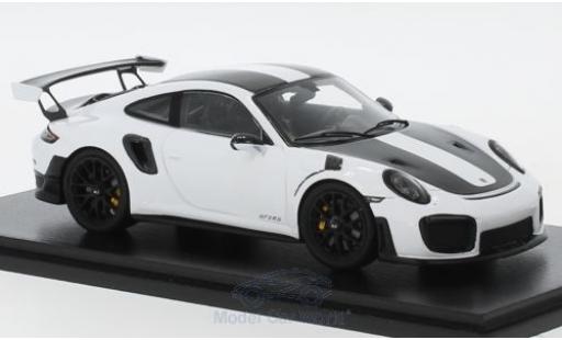 Miniature Porsche 991 GT2 RS 1/43 Spark 911 ( II) GT2 RS blanche/noire 2018 Weissach Package Porsche 991 GT2 RS 1/43 Spark 911 ( II) GT2 RS blanche/noire 2018 Weissach Package miniature