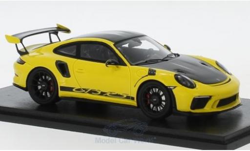 Miniature Porsche 991 GT3 RS 1/43 Spark 911 ( II) GT3 RS jaune/noire 2018 Weissach Package Porsche 991 GT3 RS 1/43 Spark 911 ( II) GT3 RS jaune/noire 2018 Weissach Package miniature