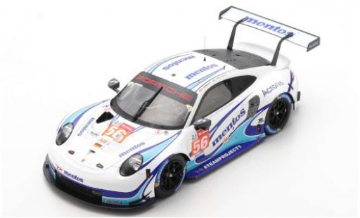 Miniature Porsche 992 RSR 1/18 Spark 911 (991) RSR No.56 Team Project 1 24h Le Mans 2020 M.Cairoli/E.Perfetti/L.ten Voorde Porsche 992 RSR 1/18 Spark 911 (991) RSR No.56 Team Project 1 24h Le Mans 2020 M.Cairoli/E.Perfetti/L.ten Voorde miniature