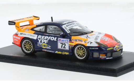 Miniature Porsche 996 GT3 1/43 Spark 911  R No.72 Repsol Racing Engineering Repsol 24h Le Mans 2000 1:43 Porsche 996 GT3 1/43 Spark 911  R No.72 Repsol Racing Engineering Repsol 24h Le Mans 2000 1:43 miniature