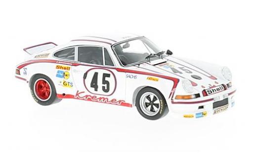 Porsche 911 1/43 Spark Carrera No.45 Kremer Racing Team 24h Le Mans 1973 E.Kremer/C.Schickentanz/P.Keller miniature