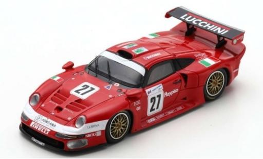 Miniature Porsche 996 GT1 1/43 Spark 911 GT1 No.27 BMS Scuderia Italia Lucchini 24h Le Mans 1997 C.Pescatori/P-L.Martini/A.Herrmann Porsche 996 GT1 1/43 Spark 911 GT1 No.27 BMS Scuderia Italia Lucchini 24h Le Mans 1997 C.Pescatori/P-L.Martini/A.Herrmann miniature