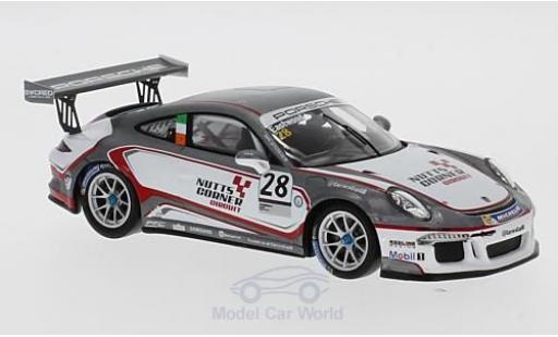 Porsche 991 GT3 Cup 1/43 Spark 911 GT3 Cup No.28 Carrera Cup Britain 2017 C.Eastwood miniature