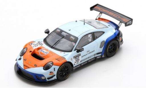 Miniature Porsche 992 GT3 R 1/43 Spark 911 GT3 R (991.2) No.36 GPX Racing Gulf 2019 The Spade Porsche 992 GT3 R 1/43 Spark 911 GT3 R (991.2) No.36 GPX Racing Gulf 2019 The Spade miniature