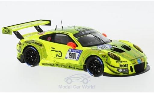 Miniature Porsche 991 GT3 R 1/43 Spark 911 GT3 R No.911 Manthey Racing 24h Nürburgring 2018 K.Estre/R.Dumas/L.Vanthoor/E.Bamber Porsche 991 GT3 R 1/43 Spark 911 GT3 R No.911 Manthey Racing 24h Nürburgring 2018 K.Estre/R.Dumas/L.Vanthoor/E.Bamber miniature