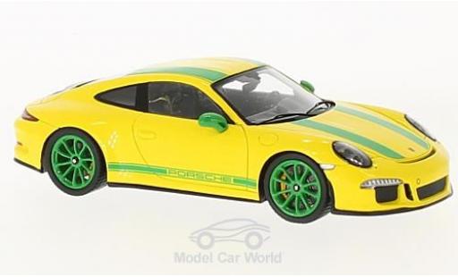 Miniature Porsche 991 R 1/43 Spark 911 R jaune/verte 2017 Porsche 991 R 1/43 Spark 911 R jaune/verte 2017 miniature