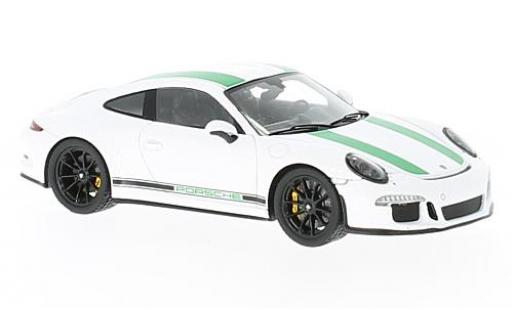 Miniature Porsche 991 R 1/43 Spark 911 R blanche/verte 2017 Porsche 991 R 1/43 Spark 911 R blanche/verte 2017 miniature