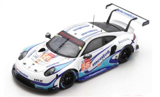 Porsche 992 RSR 1/43 Spark 911 RSR No.56 Team Project 1 Mentos 24h Le Mans 2020 M.Cairoli/E.Perfetti/L.ten Voorde miniature