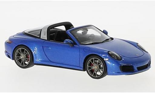 Miniature Porsche 991 Targa 1/43 Spark 911 Targa 4S metallise bleue 2017 Porsche 991 Targa 1/43 Spark 911 Targa 4S metallise bleue 2017 miniature