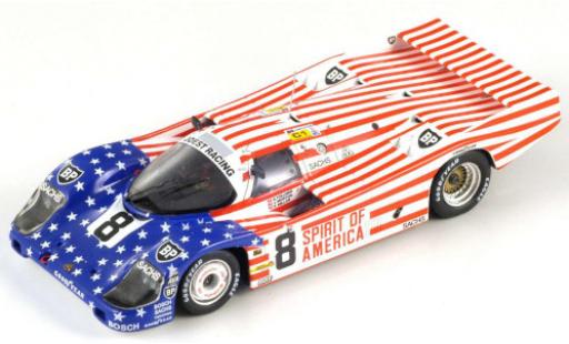 Porsche 956 1986 1/64 Spark RHD No.8 Joest Racing Spirit of America 24h Le Mans 1986 G.Follmer/J.Morton/K.Miller miniature