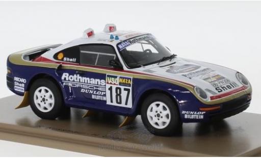 Miniature Porsche 959 1/43 Spark No.187 Rothmans Rallye Paris Dakar 1986 R.Kussmaul/H.Unger Porsche 959 1/43 Spark No.187 Rothmans Rallye Paris Dakar 1986 R.Kussmaul/H.Unger miniature