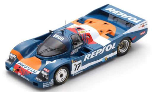 Miniature Porsche 962 1989 1/43 Spark C RHD No.17 Brun Racing Repsol 24h Le Mans 1989 O.Larrauri/W.Brun/J.Pareja Porsche 962 1989 1/43 Spark C RHD No.17 Brun Racing Repsol 24h Le Mans 1989 O.Larrauri/W.Brun/J.Pareja miniature