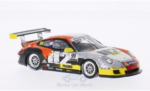 Miniature Porsche 997 GT3 CUP 1/43 Spark GT3 Cup No.99 H2 Pharma Carrera Cup Paul Ricard 2013 K.Estre Porsche 997 GT3 CUP 1/43 Spark GT3 Cup No.99 H2 Pharma Carrera Cup Paul Ricard 2013 K.Estre miniature