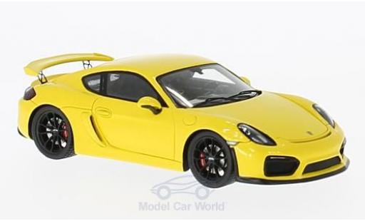 Miniature Porsche Cayman GT4 1/43 Spark GT4 jaune 2016 Porsche Cayman GT4 1/43 Spark GT4 jaune 2016 miniature
