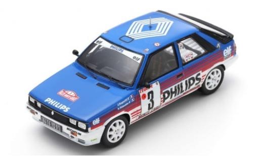 Miniature Renault 11 1/43 Spark Turbo No.3 Philips Rally Monte Carlo 1987 J.Ragnotti/G.Thimonier Renault 11 1/43 Spark Turbo No.3 Philips Rally Monte Carlo 1987 J.Ragnotti/G.Thimonier miniature