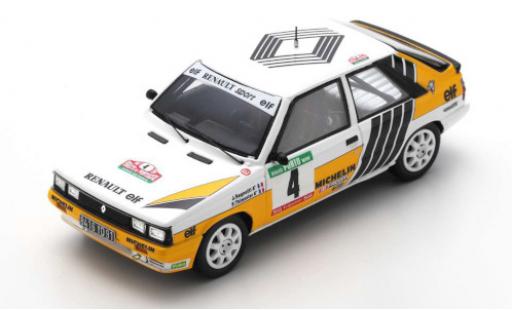 Miniature Renault 11 1/43 Spark Turbo No.4 Sport Rallye WM Rally Portugal 1987 J.Ragnotti/G.Thimonier Renault 11 1/43 Spark Turbo No.4 Sport Rallye WM Rally Portugal 1987 J.Ragnotti/G.Thimonier miniature