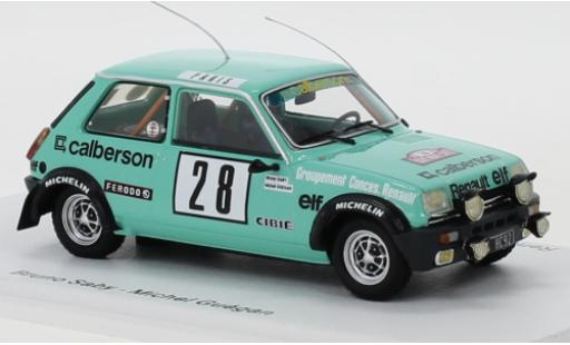Renault 5 1/43 Spark Alpine No.28 Calberson Rallye WM Rally Monte Carlo 1979 B.Saby/M.Guegan miniature