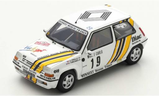 Renault 5 1/43 Spark GT Turbo No.19 Simon Racing Reseau France Rally Monte Carlo 1989 A.Oreille/G.Thimonier miniature
