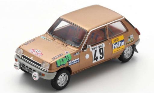 Renault 5 1/43 Spark LS No.49 Rally Monte Carlo 197 A.Follin/P.Bertrand miniature