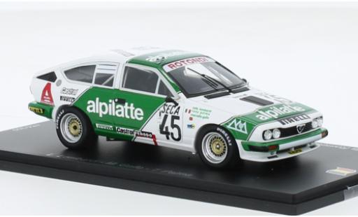 Miniature Alfa Romeo GT 1/43 Spark V6 No.45 Luigi Racing 24h Spa 1982 Alfa Romeo GT 1/43 Spark V6 No.45 Luigi Racing 24h Spa 1982 miniature