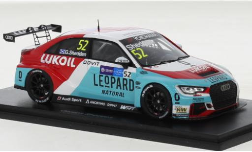 Miniature Audi RS3 1/43 Spark LMS TCR No.52 Sport Leopard Lukoil Team Lithuania WTCR Macau Guia Race 2018 Audi RS3 1/43 Spark LMS TCR No.52 Sport Leopard Lukoil Team Lithuania WTCR Macau Guia Race 2018 miniature