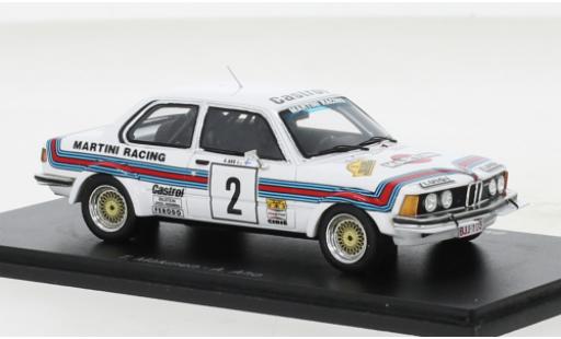 Bmw 323 1/43 Spark (E21) Gr.2 No.2 Martini Rallye Condroz 1980 miniature