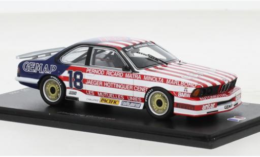 Bmw 635 1/43 Spark CSI No.18 Championnat de France Production 1985 miniature