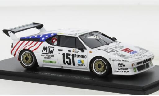 Bmw M1 1/43 Spark No.151 24h Le Mans 1985 miniature