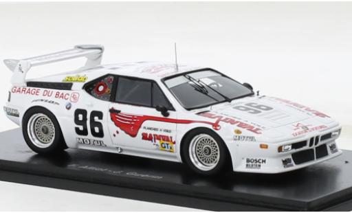 Bmw M1 1/43 Spark No.96 24h Le Mans 1980 miniature