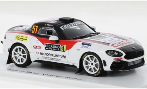 Fiat 124 1/43 Spark Rally RGT No.51 Rallye WM Rallye Monte Carlo 2022 miniature